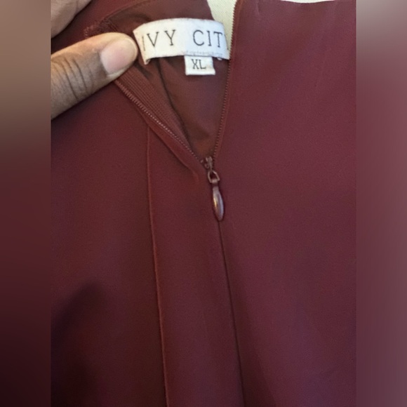 Ivy City Co EEUC Party Dress in Wine - size XL - Picture 4 of 4